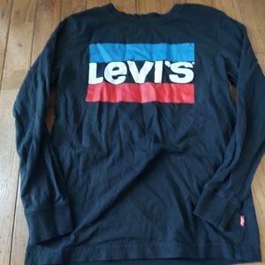 LEVI'S navy long sleeve shirt boys medium